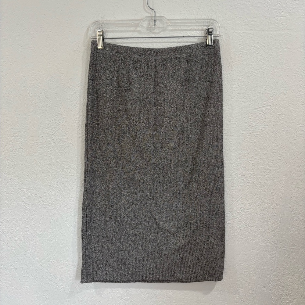 Express Gray Knit Midi Skirt